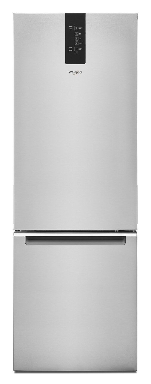 Whirlpool Garage-Ready 12.9-cu ft Counter-Depth Bottom-Freezer Refrigerator Ice Maker Optional (sold separately) ( Fingerprint Resistant Stainless Finish ) Garage Ready ENERGY STAR Certified