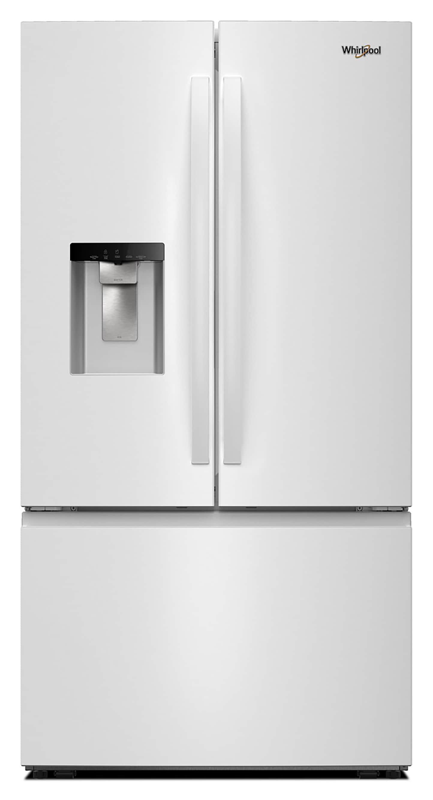 Whirlpool Standard-Depth 29.58-cu ft 3 -Door French Door Refrigerator with Dual Ice Maker with Water and Ice Dispenser ( White ) ENERGY STAR Certified