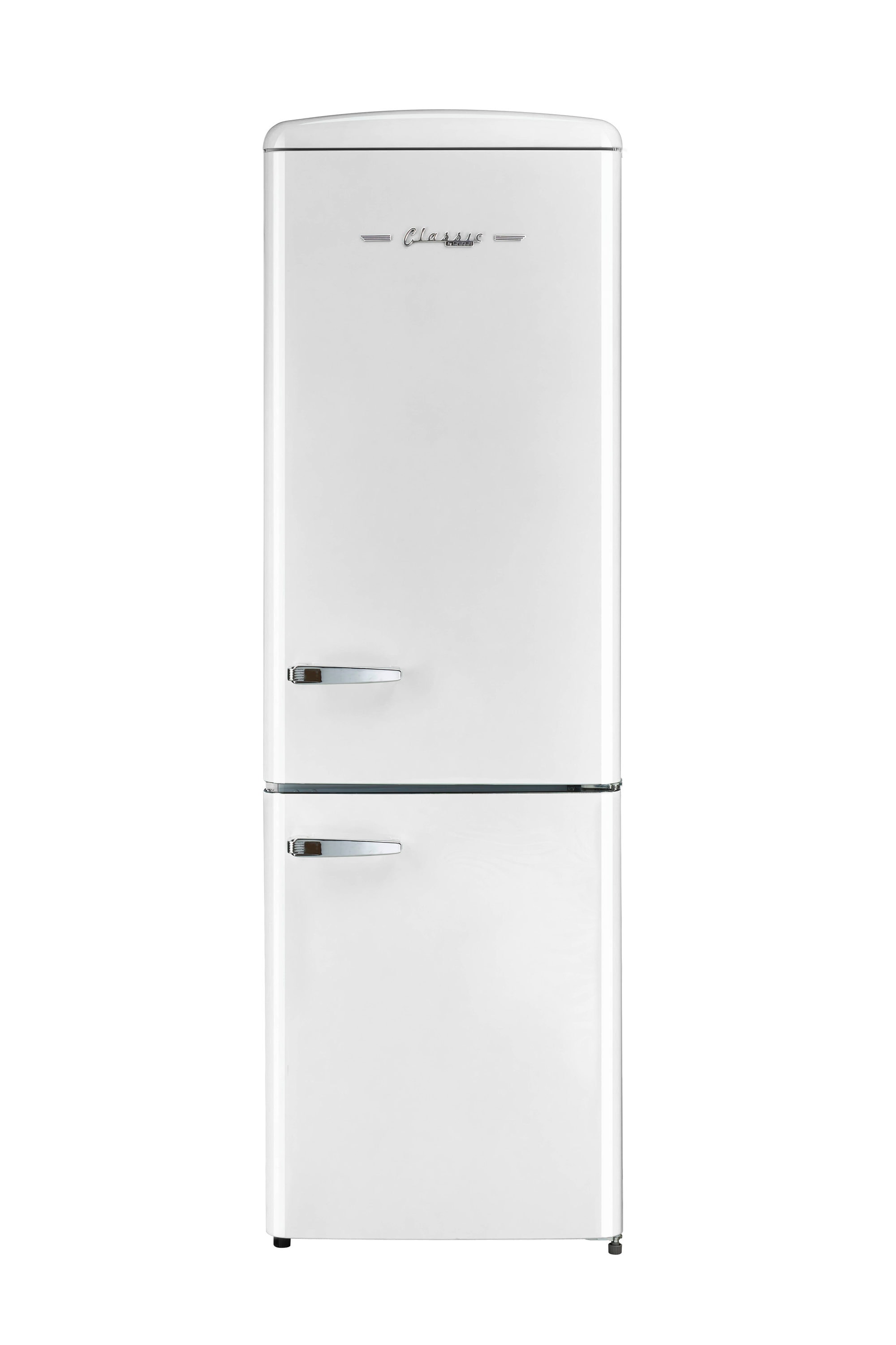 UNIQUE Classic Retro 11.7-cu ft Counter-Depth Bottom-Freezer Refrigerator Marshmallow White ) ENERGY STAR Certified