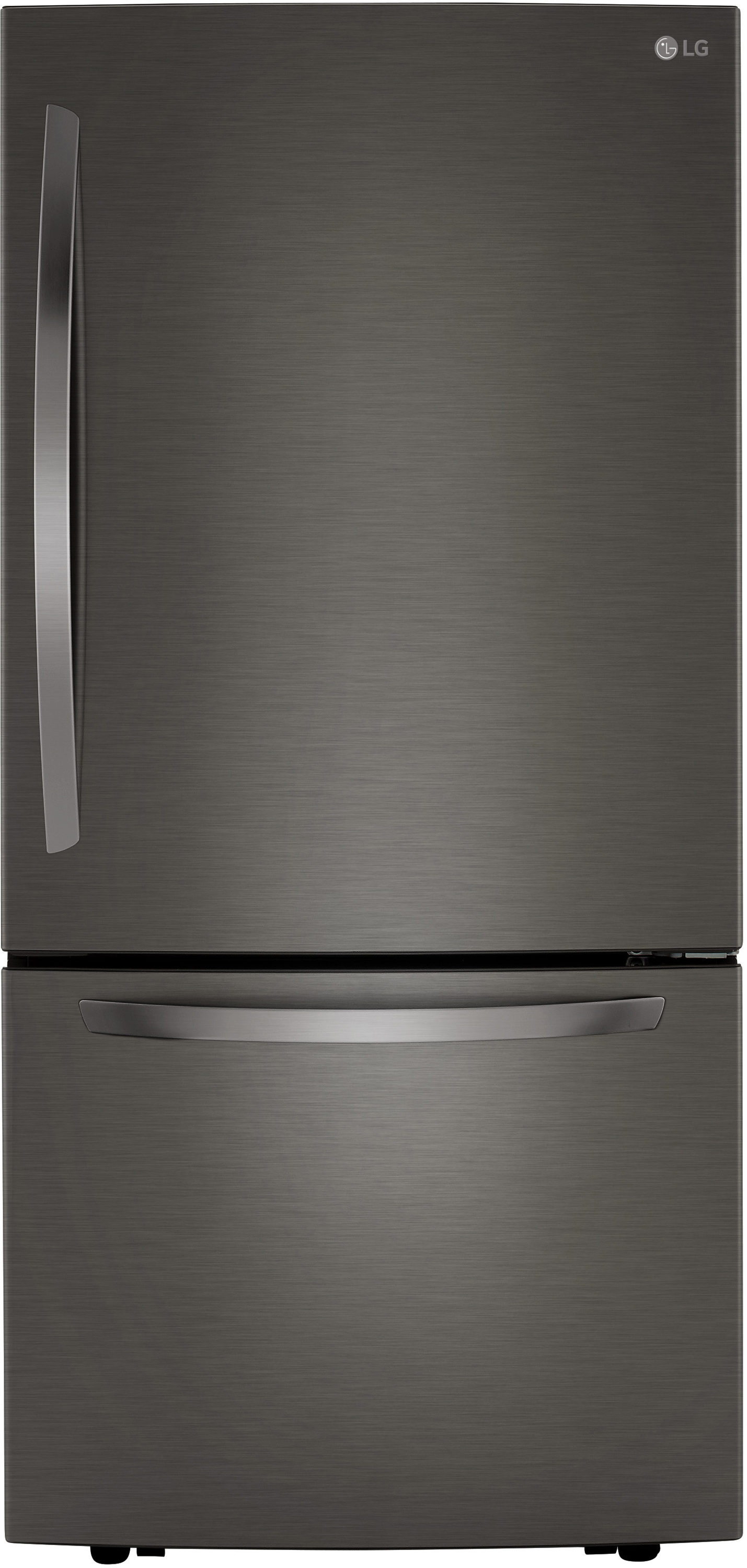 LG 25.5-cu ft Standard-Depth Bottom-Freezer Refrigerator with Ice Maker ( PrintProof Black Stainless Steel )