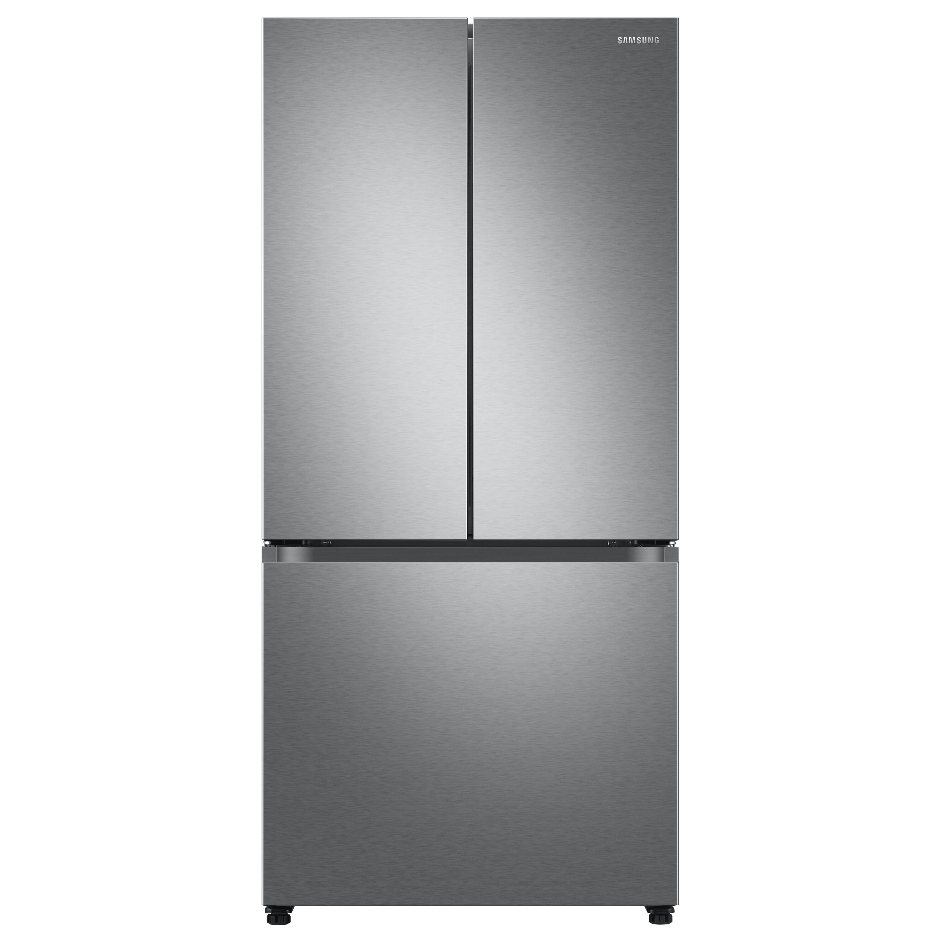 Samsung Standard-Depth Inner Beverage Center 24.5-cu ft 3 -Door Smart Compatible French Door Refrigerator with Dual Ice Maker with Water Dispenser ( Fingerprint Resistant Stainless Steel ) ENERGY STAR Certified