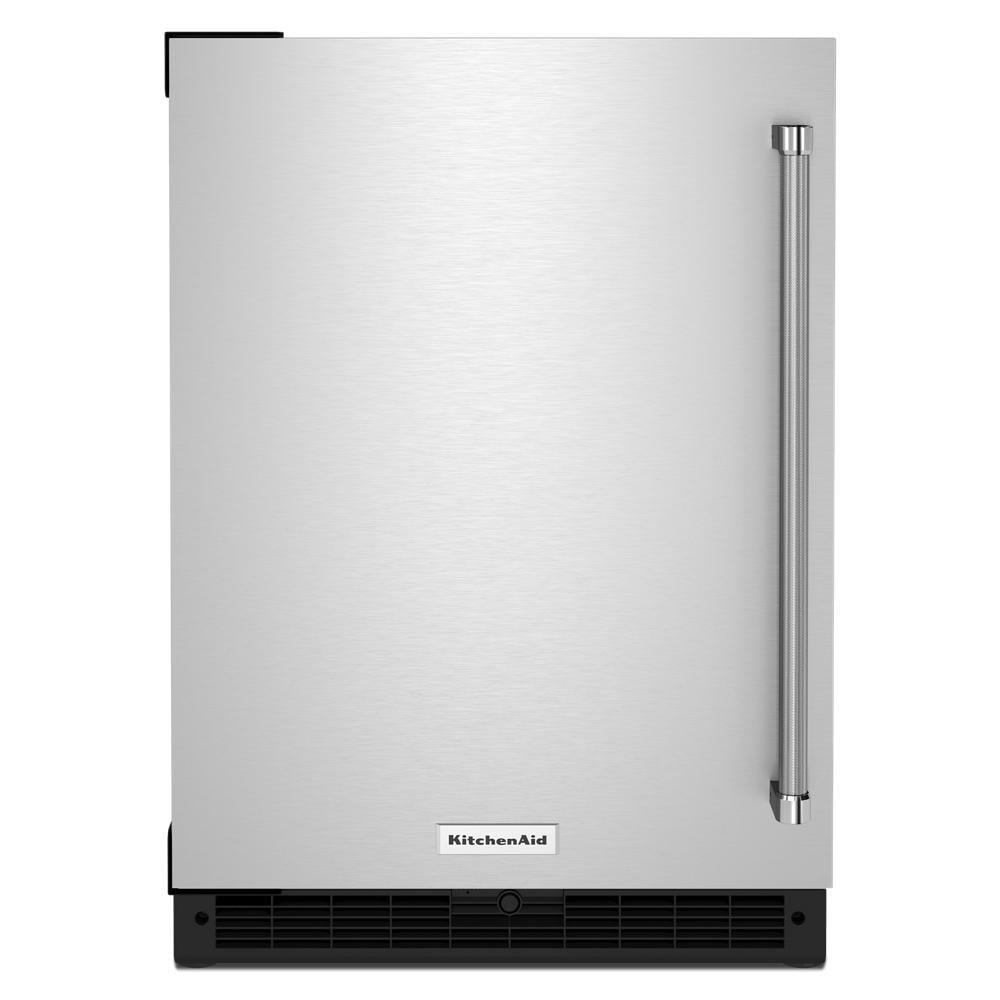 KitchenAid 5-cu ft Built-In Mini Fridge ( Black Cabinet/Stainless Door )