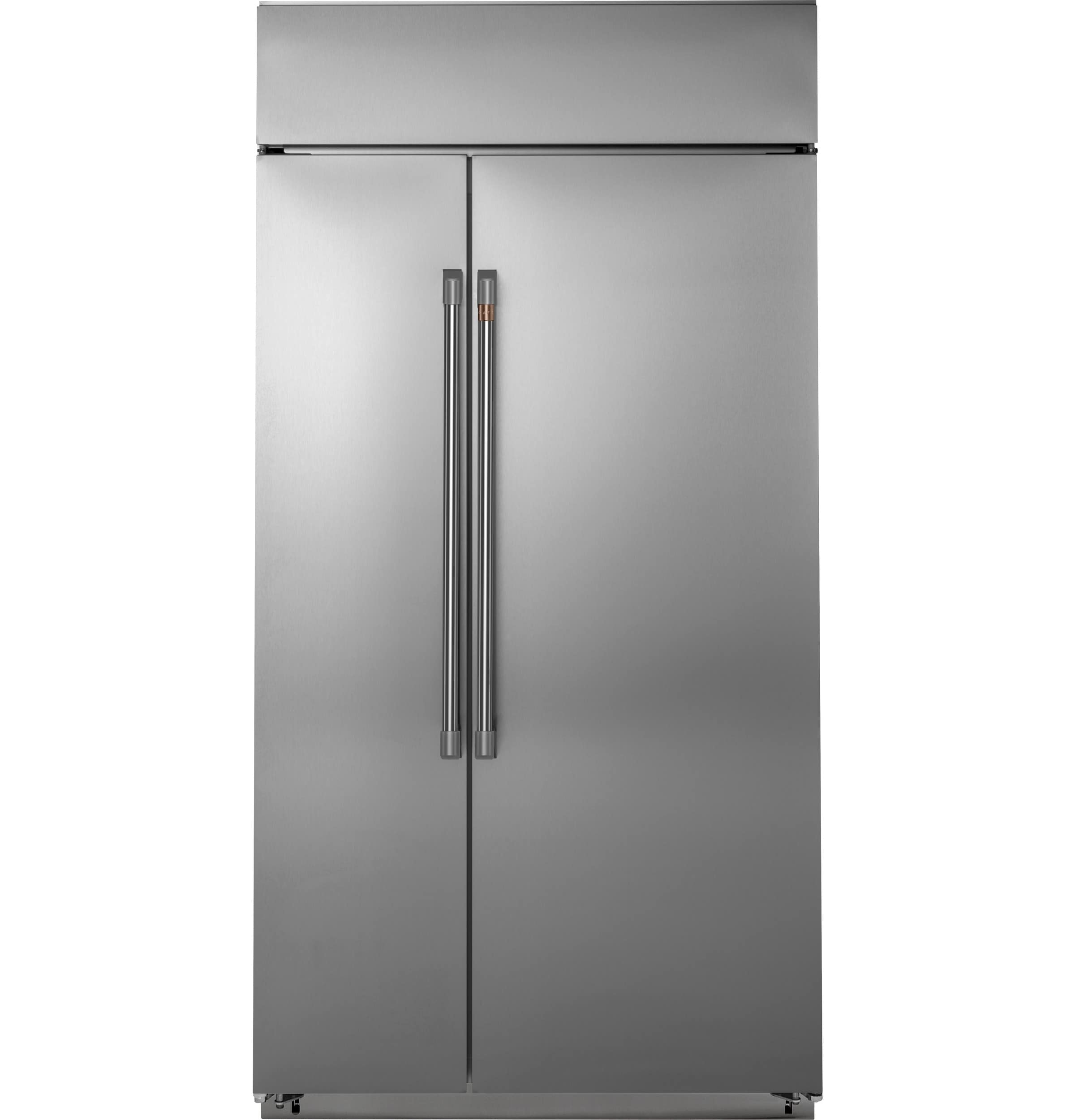 Cafe 29.5-cu ft Counter-Depth Side-by-Side Refrigerator Built-In Smart Compatible with Ice Maker ( Stainless Steel )