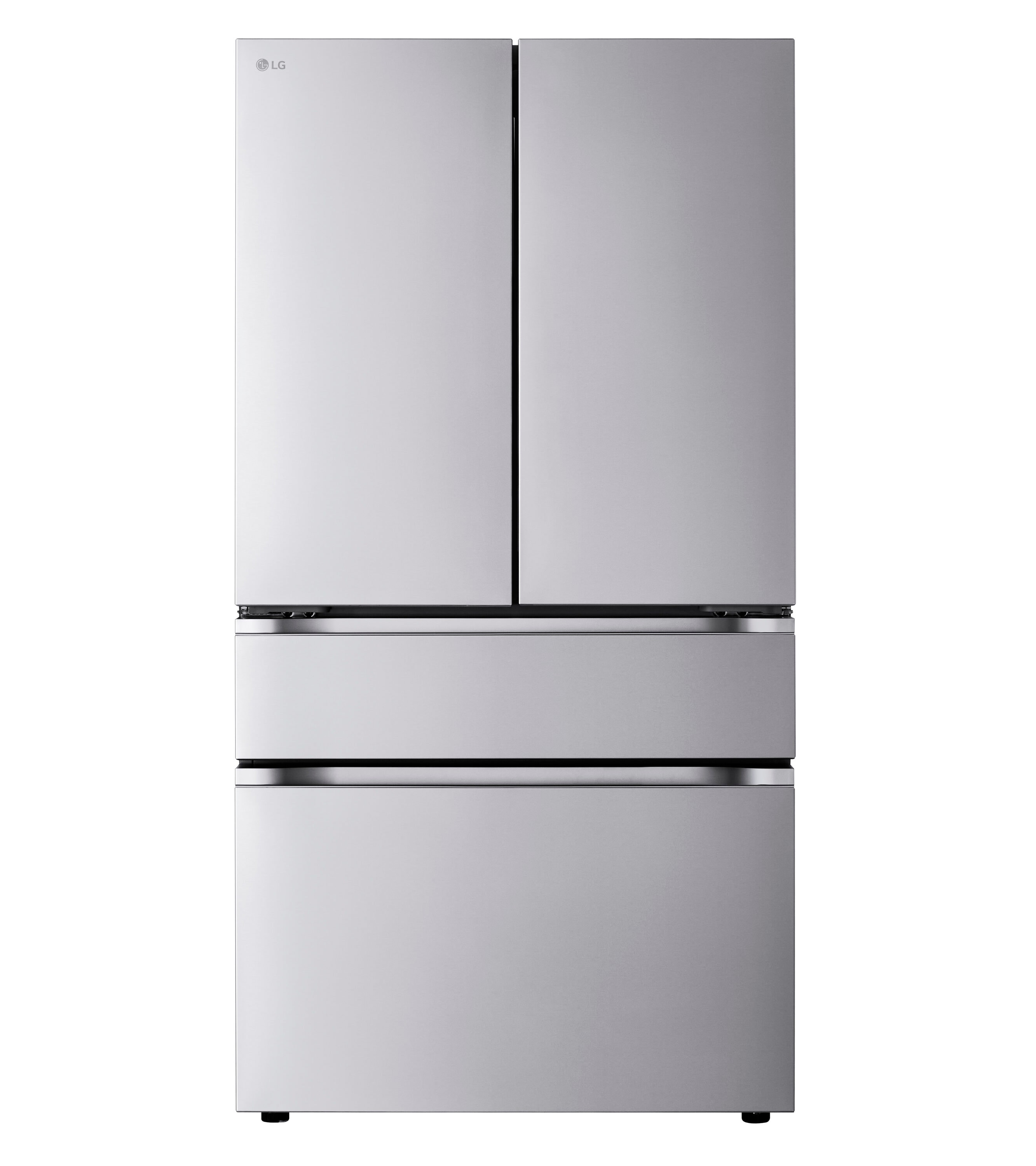 LG Standard-Depth 29.6-cu ft 4 -Door Smart Compatible French Door Refrigerator with Ice Maker with Water Dispenser ( PrintProof Stainless Steel ) ENERGY STAR Certified